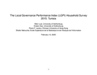 The Local Governance Performance Index (LGPI) Household Survey 2015: Tunisia