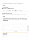 Public Comments on the Interim Framework for Advancing Consideration of Cumulative Impacts