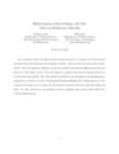 "Birth Legacies, State Making, and War."