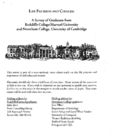 Life Patterns and Choices: A Survey of Graduates from Radcliffe College/Harvard University and Newnham College, University of Cambridge