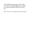 HOPS Catalogs: Spectral Line