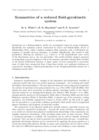 Symmetries of a reduced fluid-gyrokinetic system