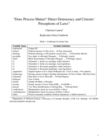 Replication Data for: Does Process Matter? Direct Democracy and Citizens' Perceptions of Laws