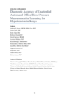 Replication Data for: Diagnostic Accuracy of Unattended Automated Office Blood Pressure Measurement in Screening for Hypertension in Kenya