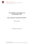 The Aspirations and Experiences of Undergraduates, 2000