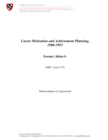 Career Motivation and Achievement Planning, 1980-1993