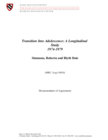 Transition Into Adolescence: A Longitudinal Study, 1974-1979