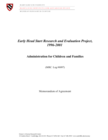Early Head Start Research and Evaluation Project, 1996 - 2001
