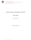 Women in Science Concentrations, 1983-1987