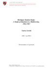 Michigan Student Study: A Study of Students in a Multiversity, 1962-1967