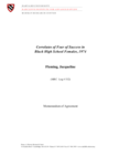 Correlates of the Fear of Success in Black High School Women, 1974