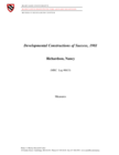 Developmental Constructions of Success, 1981