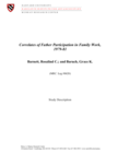 Correlates of Father Participation in Family Work, 1979-1981