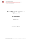 Women's Roles: Conflict, Compromise, or Fulfillment?, 1972