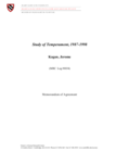 Study of Temperament, 1987 - 1998