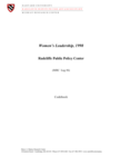 Women's Leadership, 1998