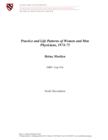 Practice and Life Patterns of Women and Men Physicians, 1974-1975