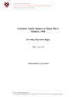 Extended Family Support of Single Black Mothers, 1980