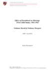 Effect of Parenthood on Marriage, 1962-1963