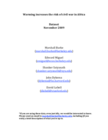 Replication data for: Warming Increases the Risk of Civil War in Africa