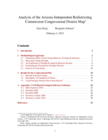 Analysis of the Arizona Independent Redistricting Commission Congressional and Legislative District Maps