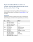 Replication data for: Economies of Density versus Natural Advantage: Crop Choice on the Back Forty