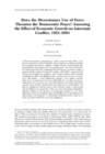 Replication data for: Does the Diversionary Use of Force Threaten the Democratic Peace? Assessing the Effect of Economic Growth on Interstate Conflict, 1921- 2001