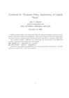 Replication data for: Economic Policy, Institutions, and Capital Flows: Portfolio and Direct Investment Flows in Developing Countries