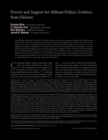 Replication data for: Poverty and Support for Militant Politics: Evidence from Pakistan
