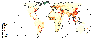 Global chickens distribution in 2015 (5 minutes of arc)