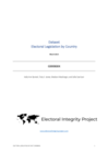 Dataset - Electoral Legislation by Country