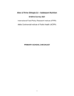 A&T Ethiopia Adolescent Nutrition Endline Survey 2021: Primary School
