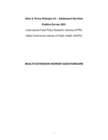 A&T Ethiopia Adolescent Nutrition Endline Survey 2021: Health Extension Worker