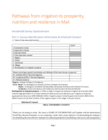 Pathways From Irrigation to Prosperity, Nutrition and Resilience in Mali