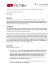 Data for: Identifying Metadata Quality Issues Across Cultures