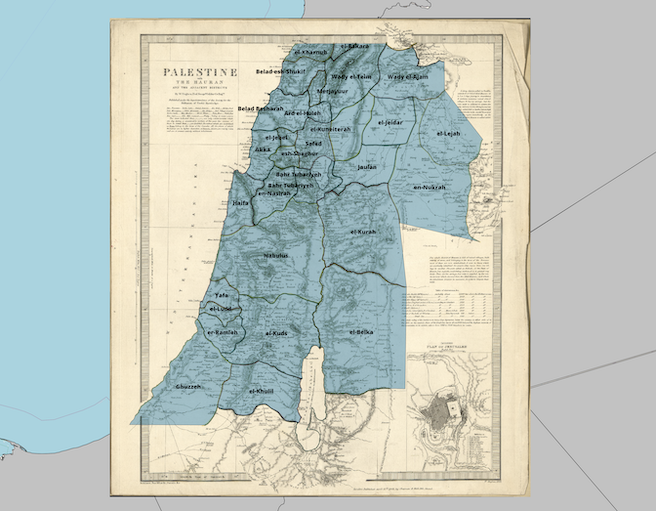 Palestine administrative boundaries 1843