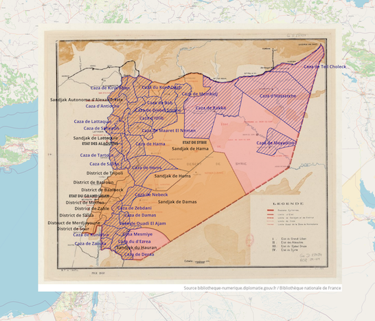Syria and Lebanon administrative boundaries 1926