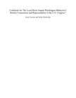 Replication Data for: Do Local Roots Impact Washington Behaviors? District Connections and Representation in the U.S. Congress